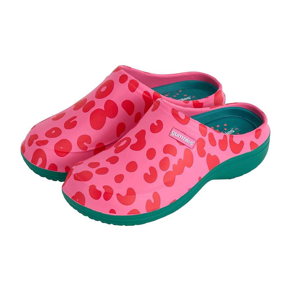Annabel Trends Gummies Clog Memory Foam - Cheetah Spot Pink